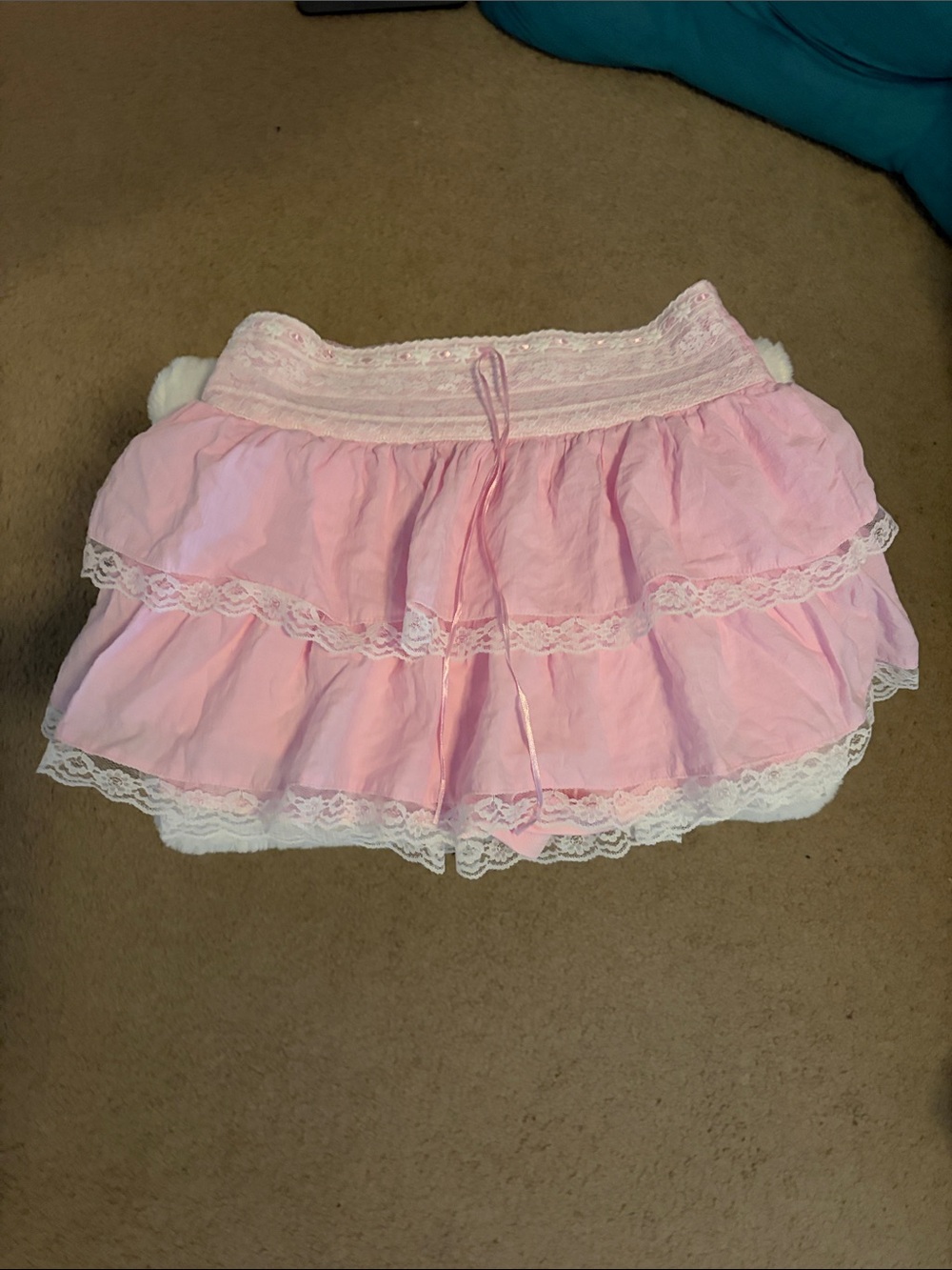 Aeropostale Pink Tiered Lace Skort